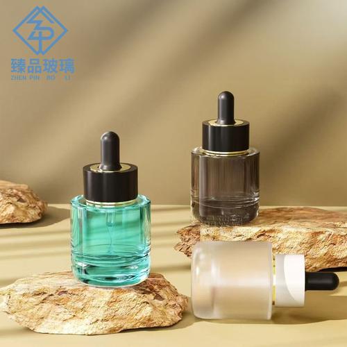 厚底精油滴管瓶30ml平肩精华玻璃瓶化妆品滴管瓶玻璃包材精华分装